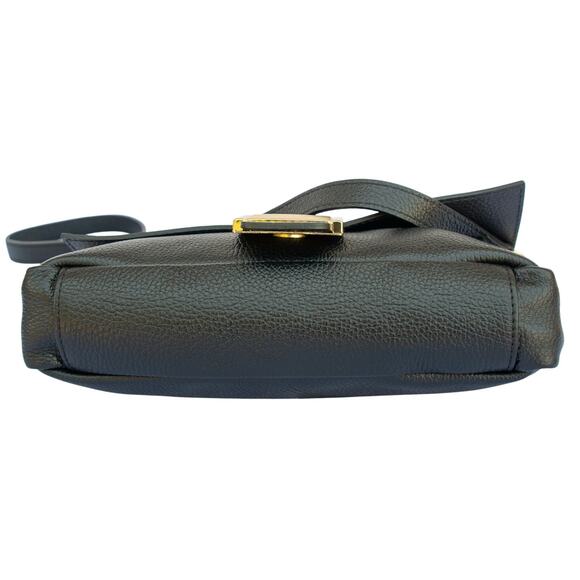 Women's Black Small Handbag Italian Leather Purse DIVINA FIRENZE Made in Italy - Picture 5 of 9